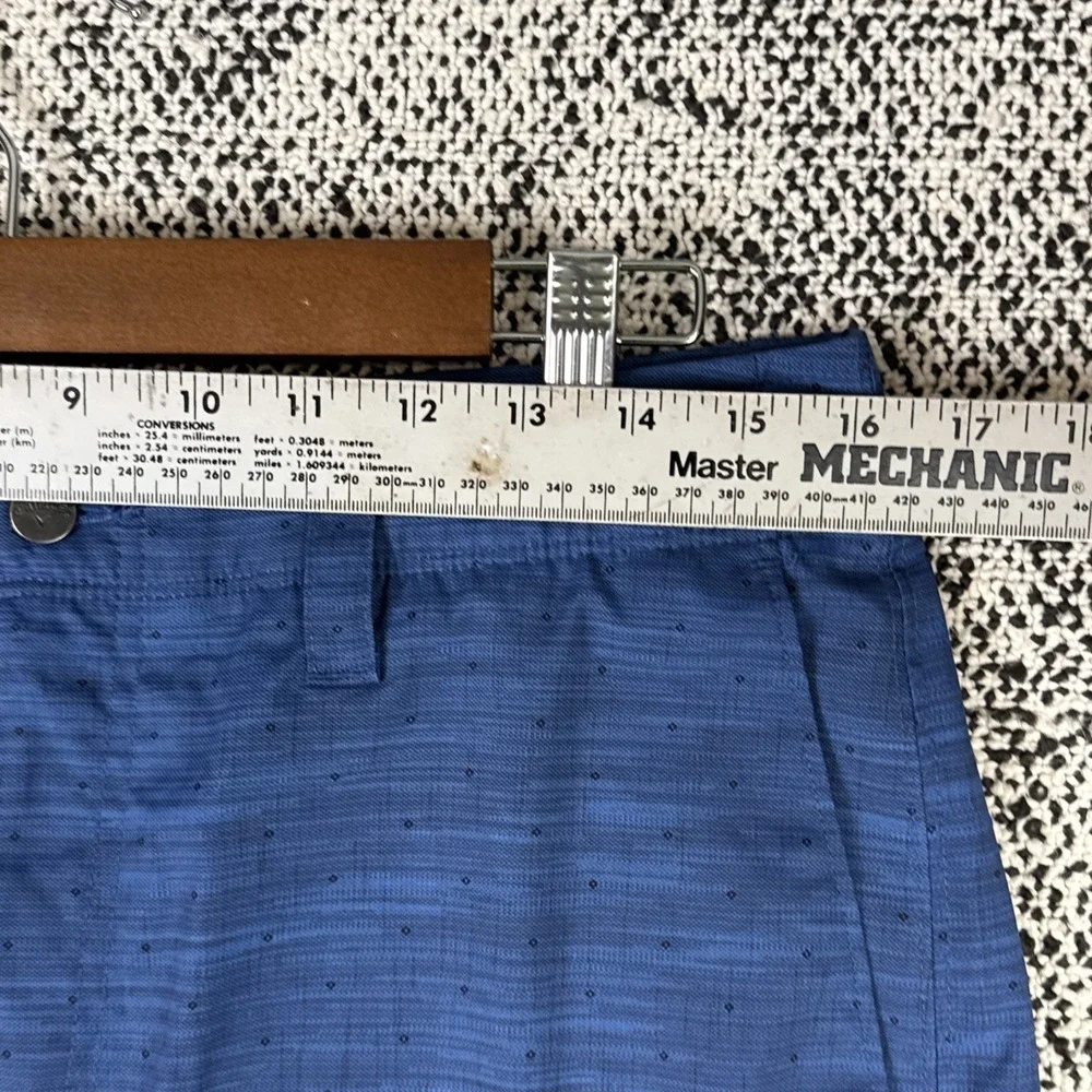 Calloway Golf Shorts Mens 32 Polyester Blend Blue Diamond Print‎ Lightweight
